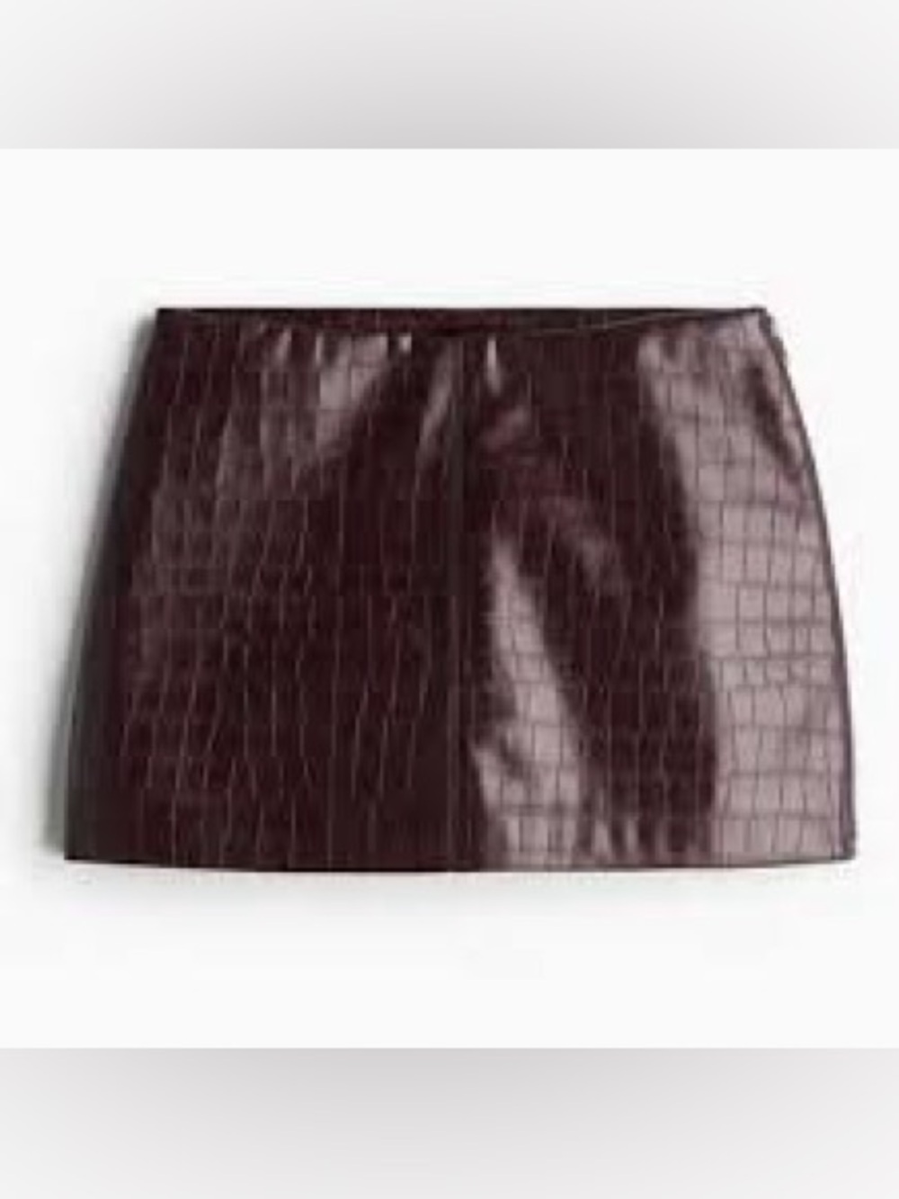 H&M Faux Croc Mini Skirt